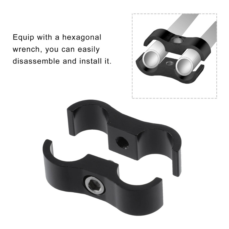 UXCELL 4pcs AN4 AN6 AN8 AN10 Car Separator Clamp Oil Line Brake Line Aluminum Alloy Bracket Fuel Li