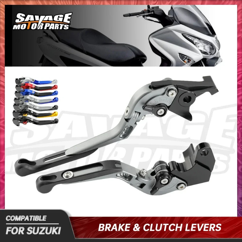 For SUZUKI Burgman 125 UH-125 UH-150 UH-200 14-20 AN250 AN400 Folding Brake Clutch Levers Motorcycl