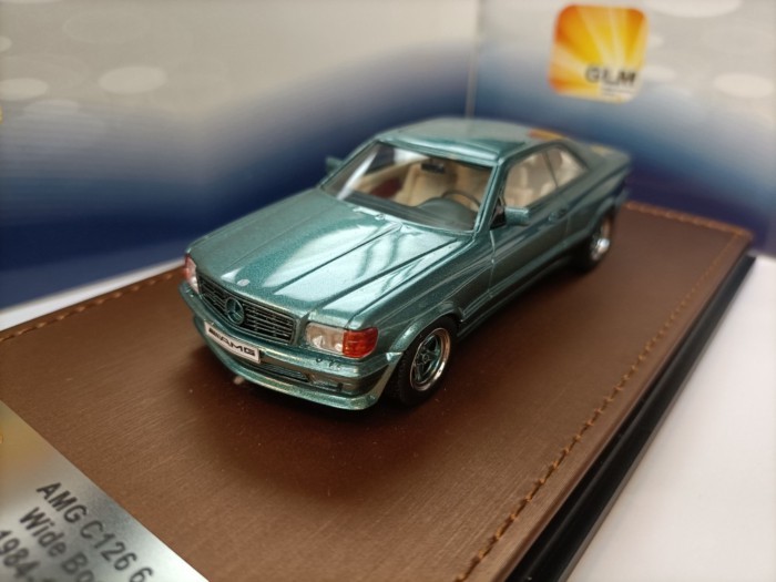 GLM 1 43 Mercedes-Benz Wide Body Modified Two-Door Sedan รุ่น 560SEC AMG C126 6.0 สีเขียว