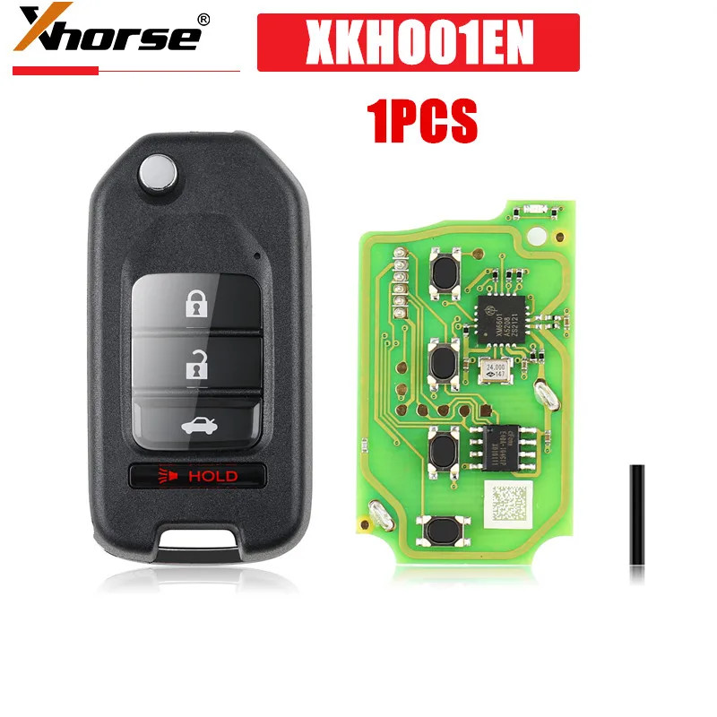 1PCS Xhorse XKHO01EN Universal Remote Key Fob 3+1 Button for Honda Type for VVDI Key Tool English V