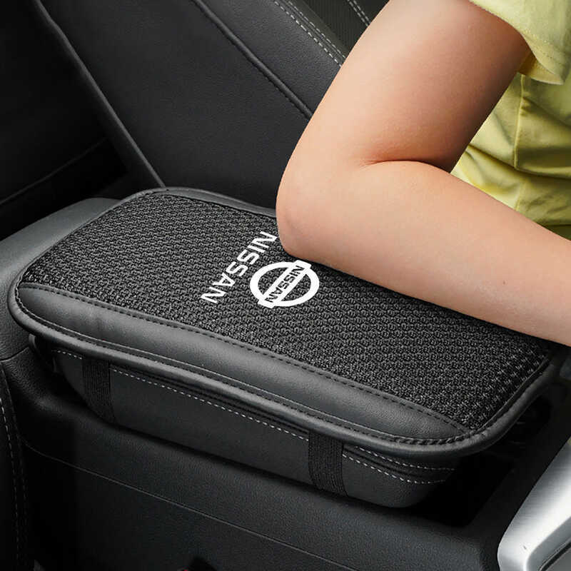 Central Armrest Pad คอนโซลแขน Rest ป้องกันเบาะสําหรับ Nissan Nismo X-trail Almera Qashqai Tiida Patr