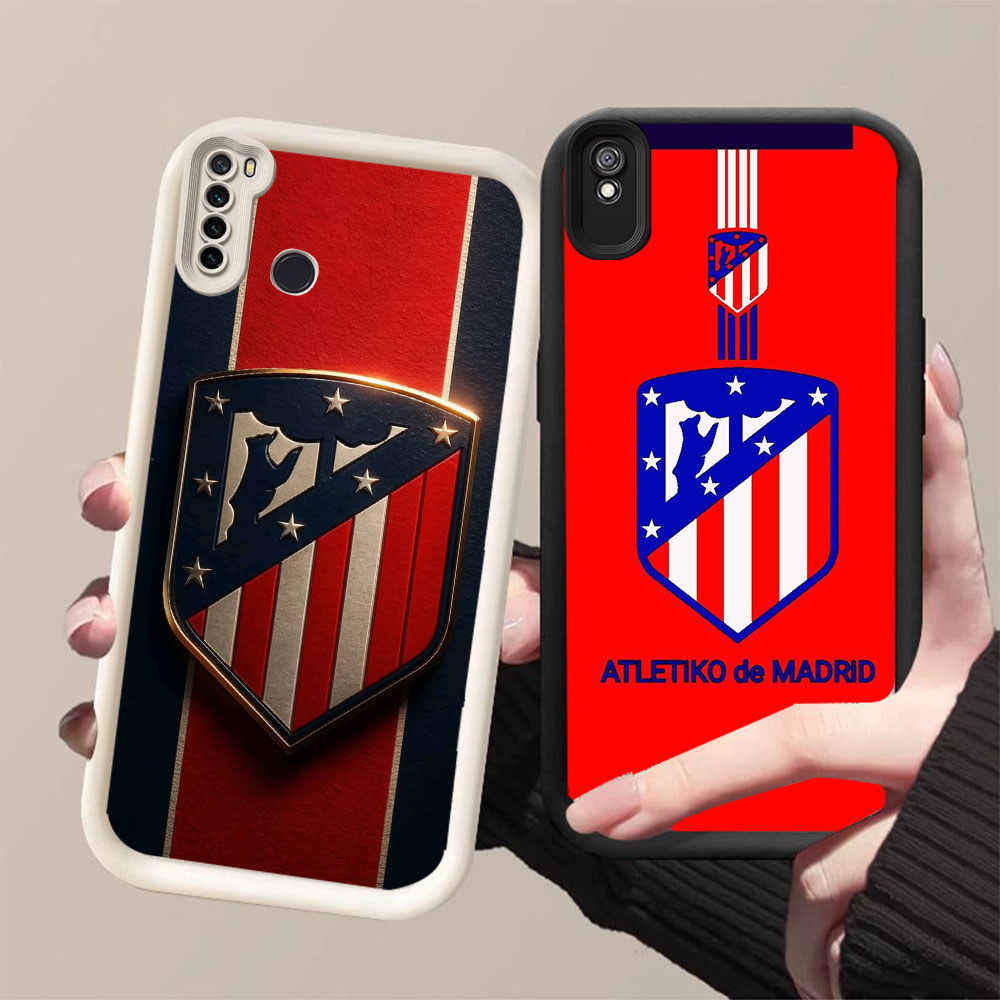 DJ-7 Atletico madrid Silicone Casing สีดําและสีขาวสําหรับ Redmi Note 6A 7 9T 9A Pro
