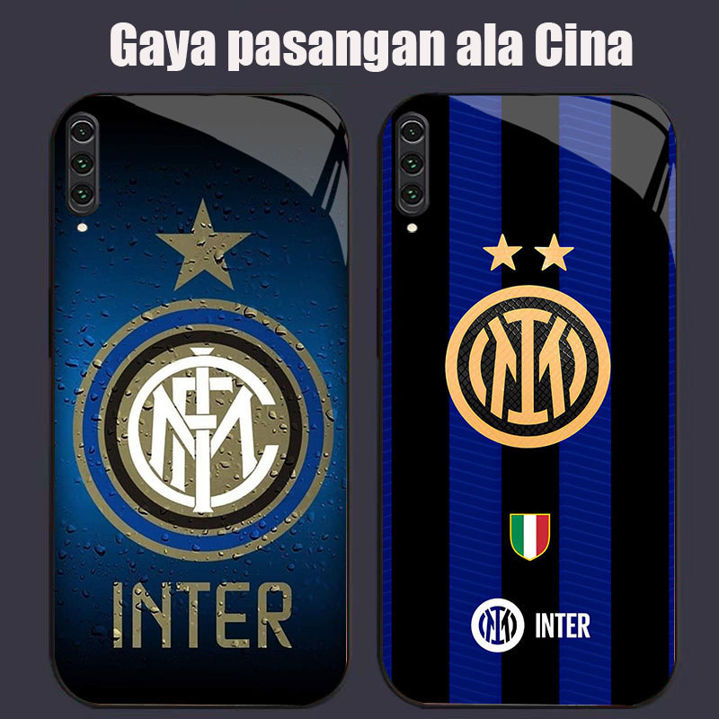 DK-66 Inter Milan Casing GLASS soft frame สีดํา Samsung Note A70 10Plus A7 A70S A10 A02 A50 10 2018 