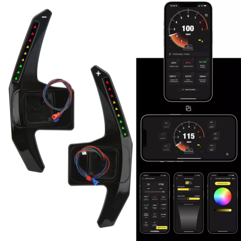 LED Paddle Shifter Extension APP Controller For Audi B9.5 A4 A5 S4 S5 RS4 RS5 A6 S6 A7 S7 C8 Q3 SQ3