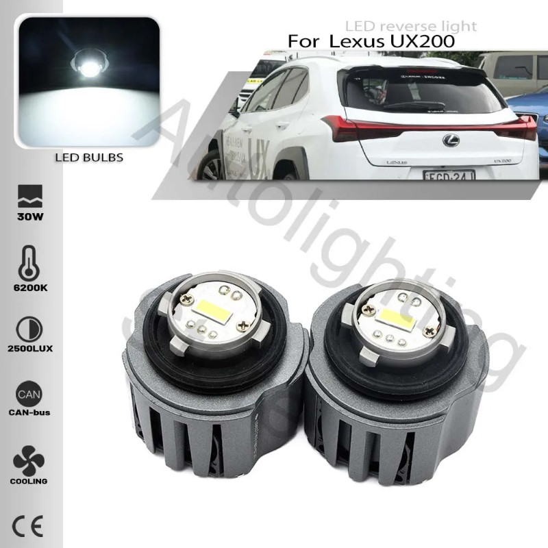 2pcs LED Bulbs LW5B for Lexus UX200 UX250h 2019 2020 + UX300e 2021+ car back-up light reverse Light