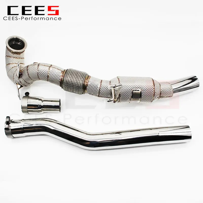 CEES Exhaust Downpipe for AUDi S3 8VS 2.0T 2015-2023 Stainless Steel High Performance Without Catal