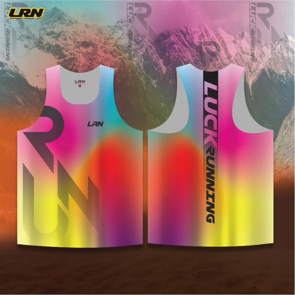 เสื้อวิ่งพิมพ์ลาย LRN เนื้อผ้า Super Air Flow (SF21)