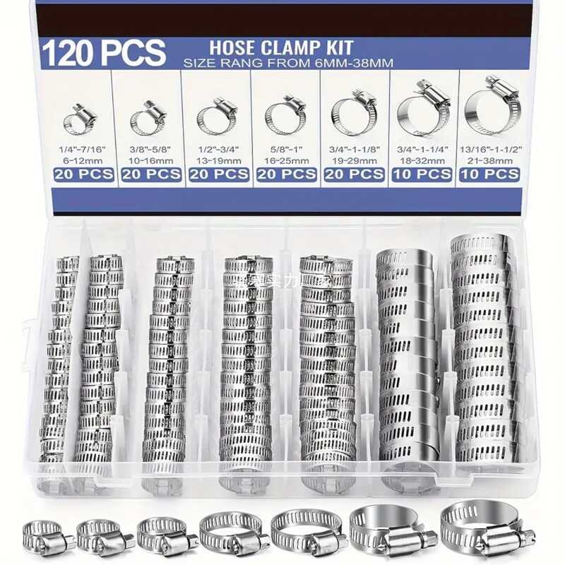 กล่อง ห่วงคออเมริกันชนิดบรรจุกล่อง 120ocs ที่หนีบท่อ ห่วงท่อ ที่หนีบท่อ ห่วงท่อแก๊ส
