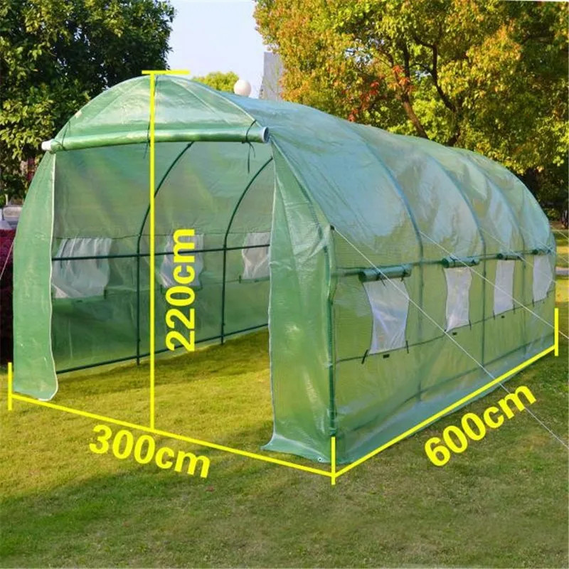 Green House Outdoor 600x300x220CM Garden Vegetable Insect Net Cover Greenhouse Plant Cover Freeze P