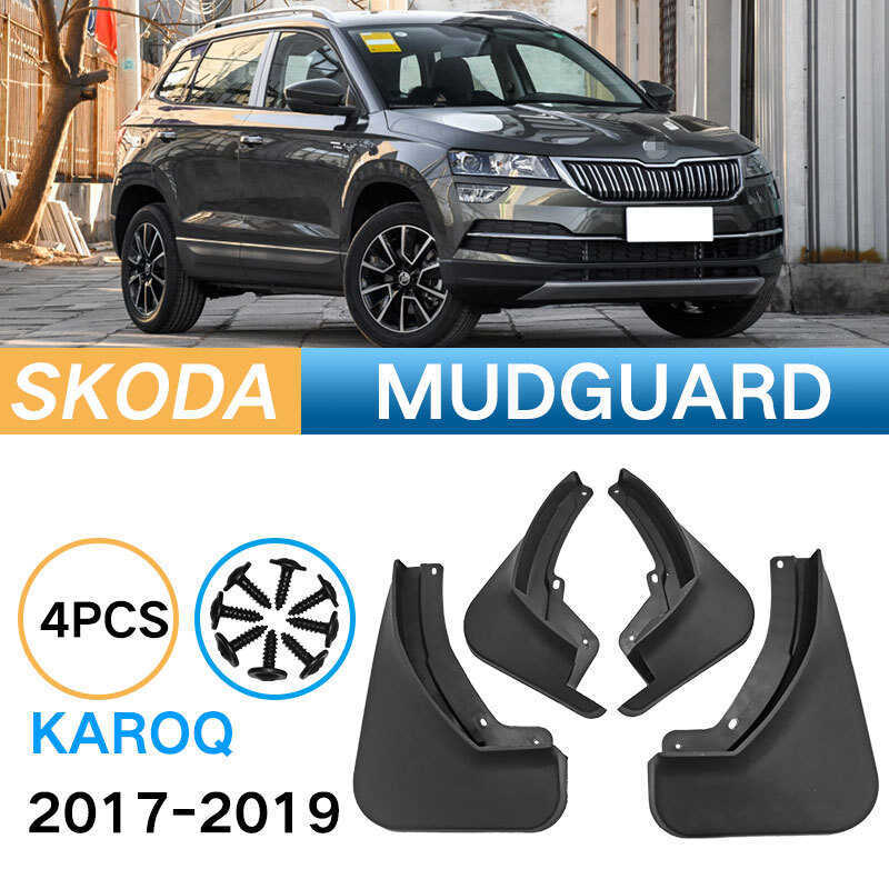 เหมาะสําหรับ Skoda 17-21 KAROQ KAROQ การค้าต่างประเทศ Mudguard กระเบื้องหนังยางรถ Mudguard