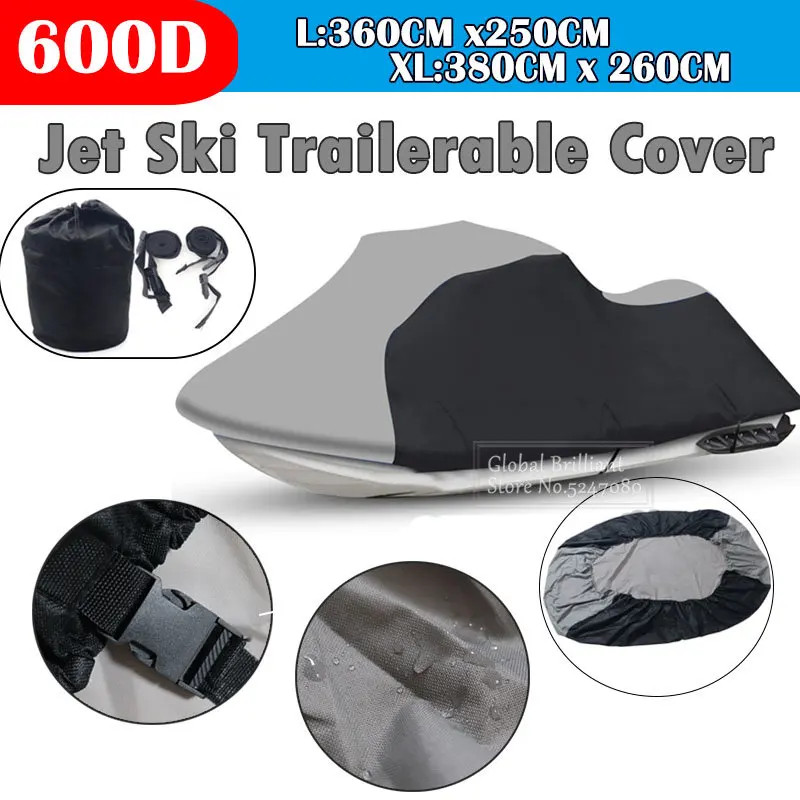 L/XL 420D Waterproof Jet Ski Cover Boat Cover Watercraft Motor Boat Cover For Yamaha WaveRunner EXR