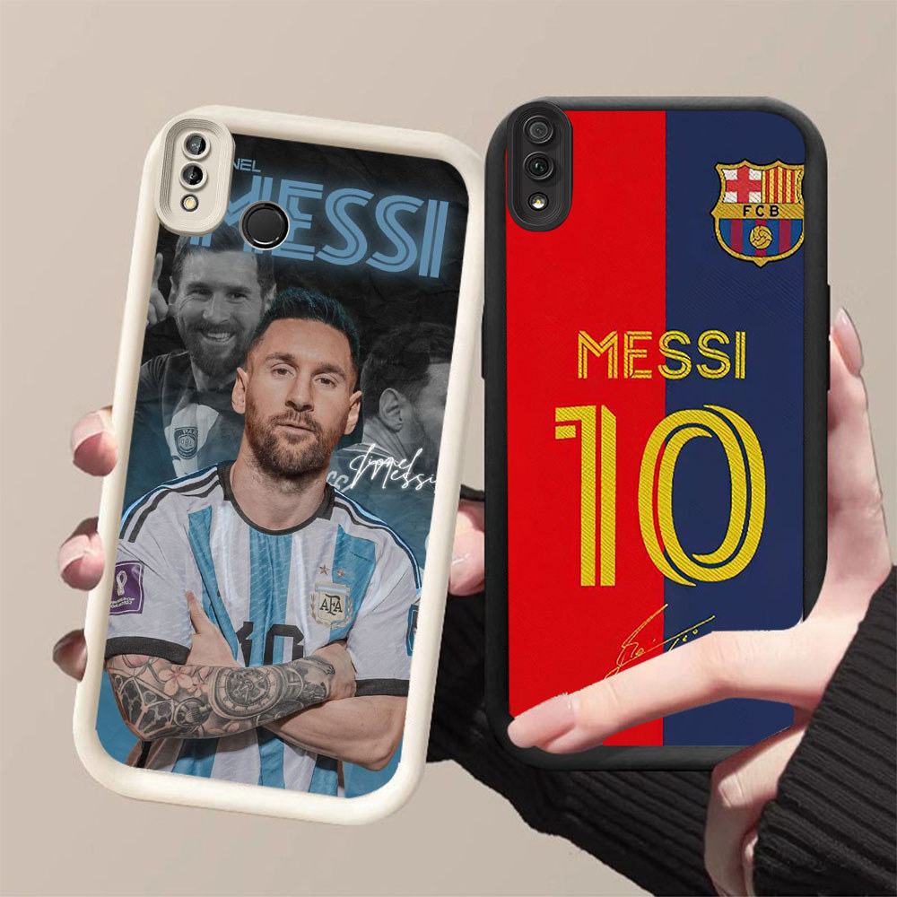 DK-84 FC Messi ปลอกซิลิโคนสีดําและสีขาวสําหรับ VIVO Y81S Y66 Y91 Y95 Y91i V9 Y81 Y93 Y91C