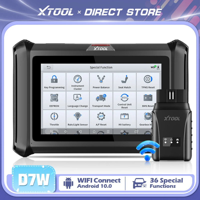 XTOOL D7W 2024 New of XTOOL D7BT All Systems WiFi Diagnostic Tools Car Bidirectional Automotive Sca