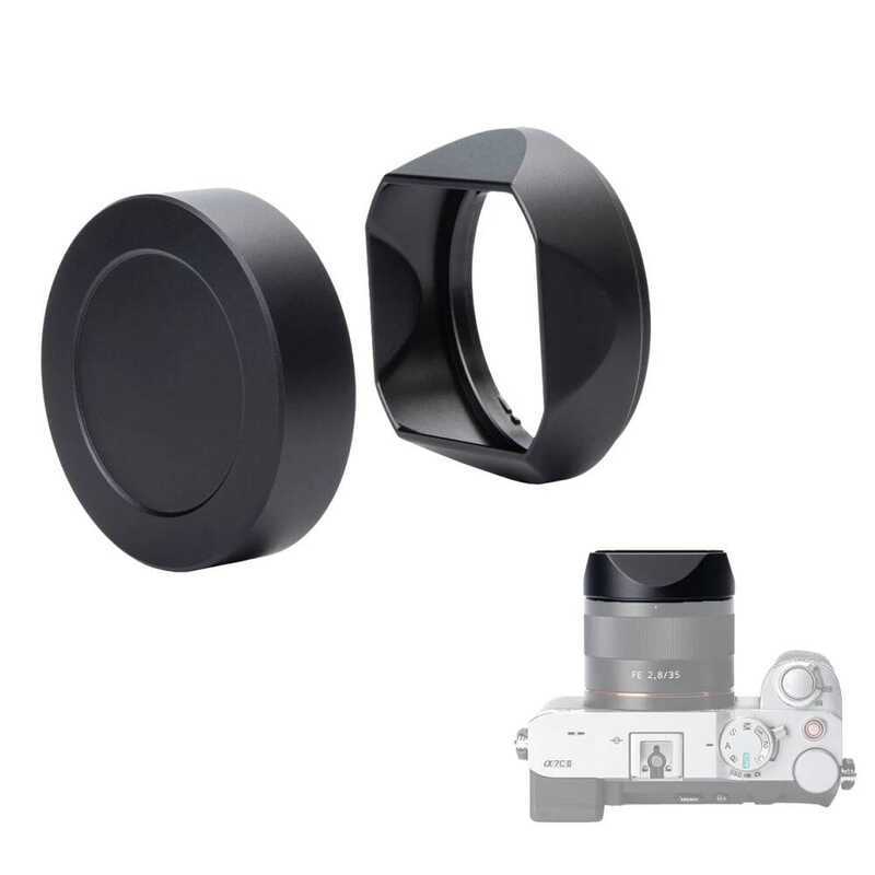 C Metal Lens Hood For Sony FE 40Mm F2.5 G 24Mm F2.8 G 50Mm F2.5 G 35Mm F2.8 ZA Lens Shade With Lens