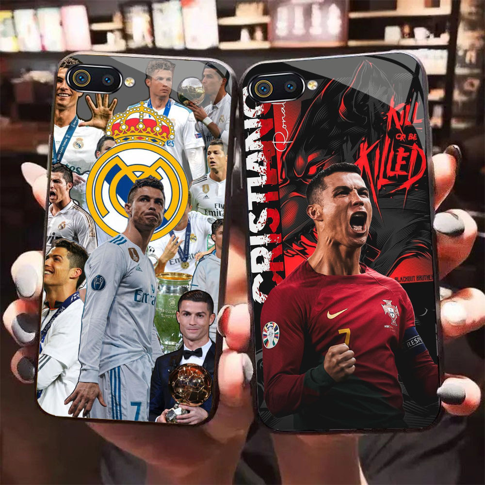 HK-57 FC RonaldoGlass GLASS Casing สําหรับ OPPO Realme A3S A5 A12E C2s C2 C1