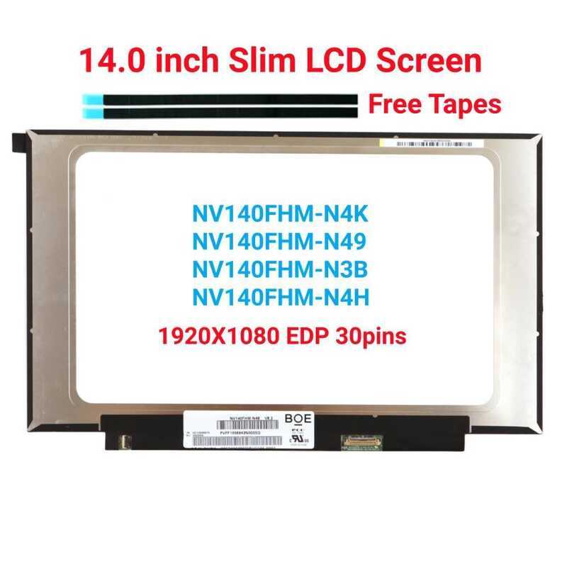 14.0 "หน้าจอ IPS LCD FHD 1920*1080 30Pin N140HGA-EA1 B140H02.0 NT140FHM N43 สําหรับแล็ปท็อป Dispay แ