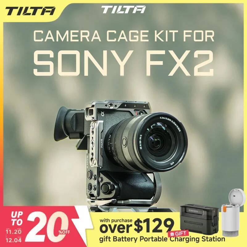 TILTA สําหรับ Sony FX2 กล้องชุดสาย HDMI Clamp Xeno Top Handle Arca Baseplate ขั้นสูง Power Handle Ru