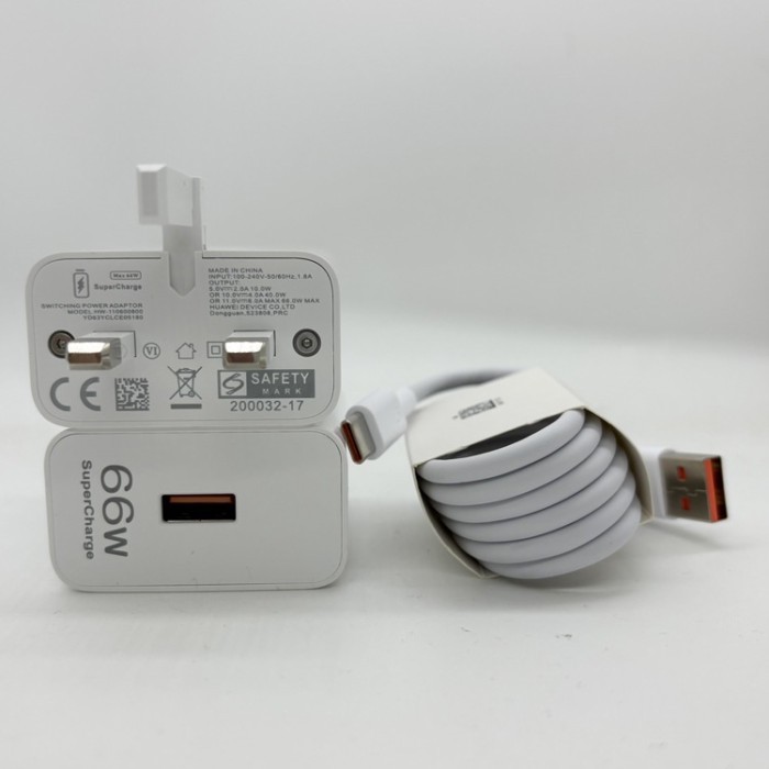 เครื่องชาร์จ Huawei 66W/Super Fast Charge/หัวชาร์จมาตรฐานอังกฤษ