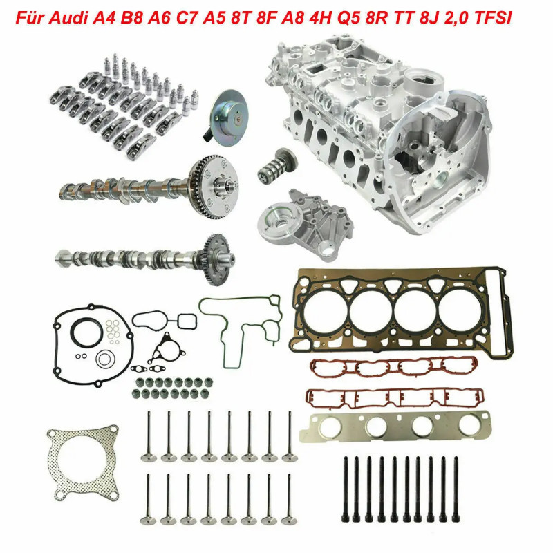 AP01 Cylinder Head Camshaft Valves Kit For Audi A4 B8 8K A6 C7 A8 4H Q5 8R 2,0 TFSI 06H103064AC, 06