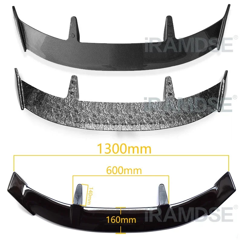 GLossy Black Spoiler for Audi A1 Sportback Q2 Q3 Q5 Q7 A3 Hatchback Universal Carbon Surface Rear T