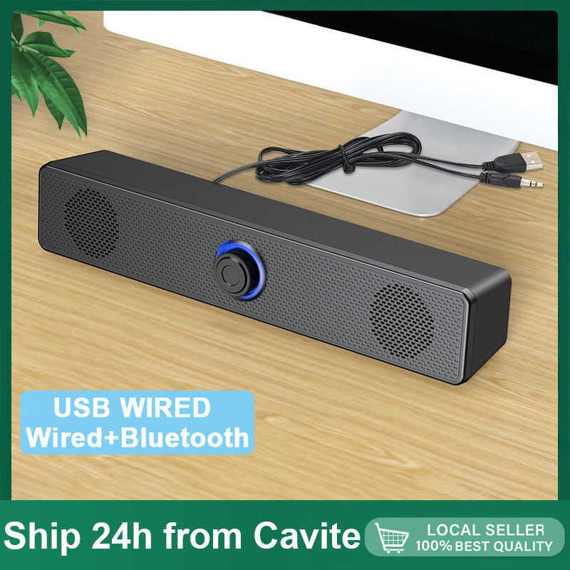 บลูทูธเสียงลําโพง Bully แบบมีสาย USB-Powered PC Gaming Sound-bar ลําโพง