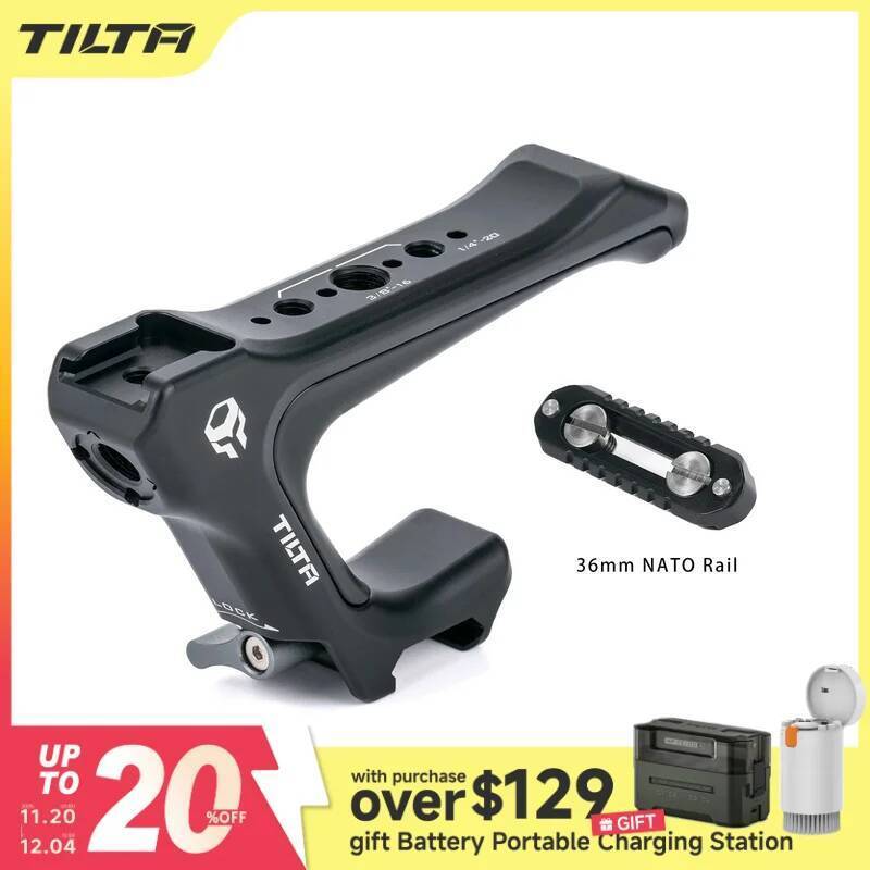 TILTA TA-QRTH7-B Tiltaing Compact NATO Top Handle พร้อมชุดราง Nato - สีดํา