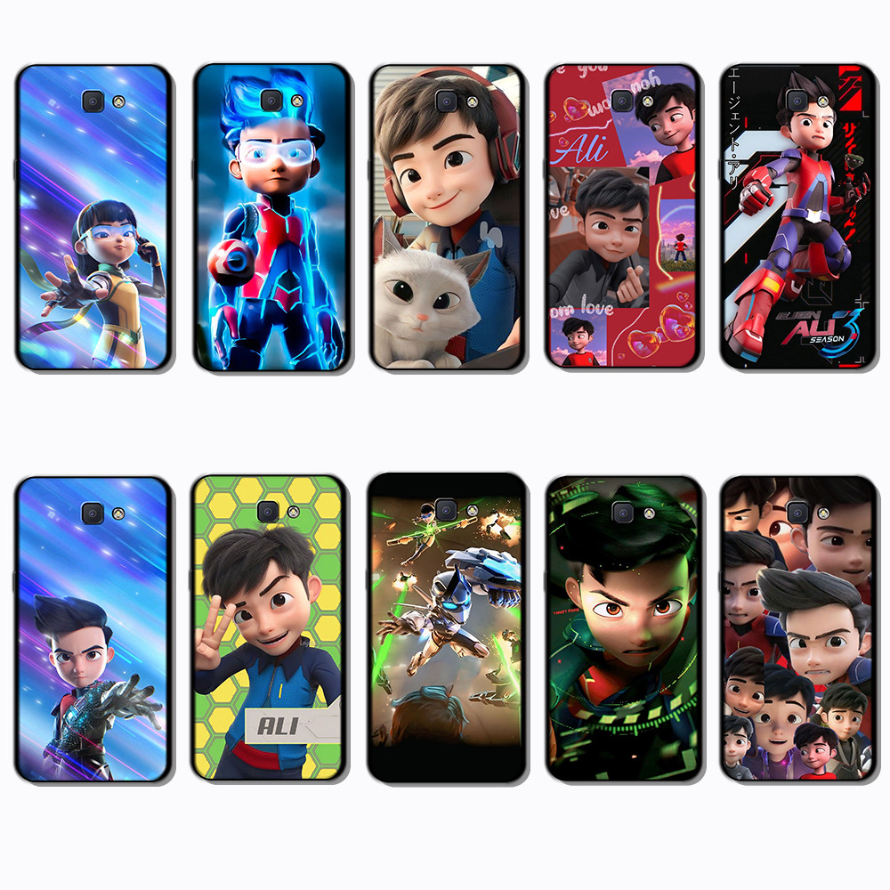 เคสโทรศัพท์สีดํานุ่มสําหรับ Samsung Galaxy J4 J4 Plus J4 J5 J7 J6 Prime FG11 Ejen Ali ปลอก Anti fall