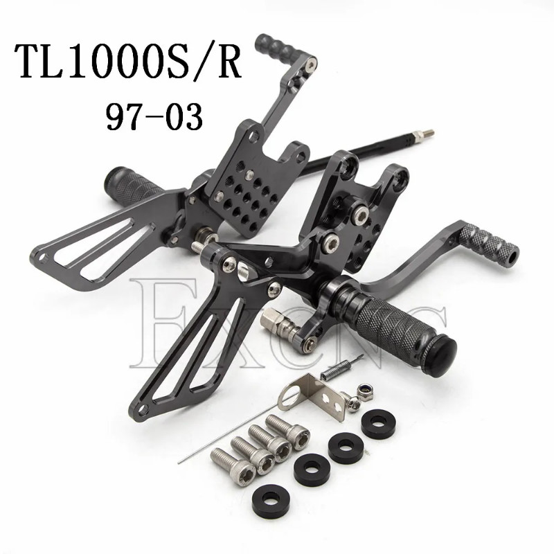 Quick Shifter Motorcycle Rearset For Suzuki TL1000S TL1000R TL 1000 R/S Aluminum Footrest Rear Set