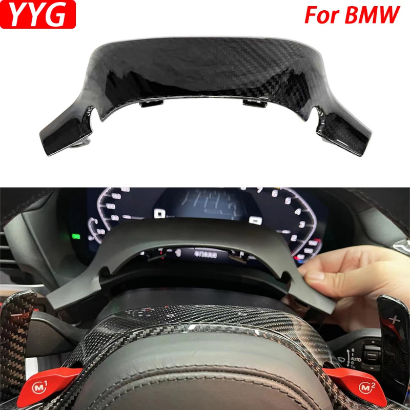 For BMW M5 F90 M3 G80 M4 G82 M8 F91 F92 X3M F97 X4M F98 Replacement Carbon Fiber Steering Wheel Cov