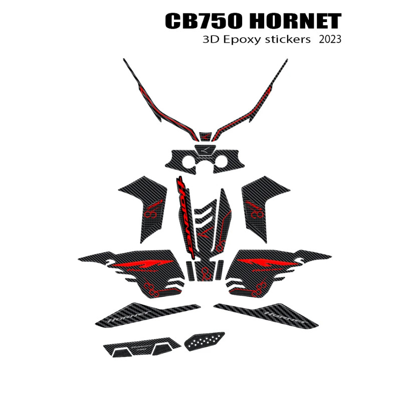 cb750 hornet stickers 3D Epoxy Resin Sticker For honda cb750 hornet 2023 cb750 hornet accessories