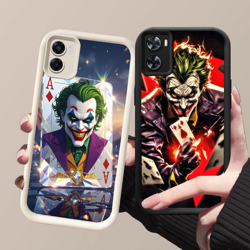 HK-60 Joker ปลอกกันกระแทกสําหรับซิลิโคนสีดําและสีขาว OPPO Realme A76 A77s 9i C33 A96