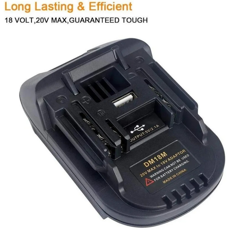 Power Battery Adapter Battery Converter for Milwaukee M18 18V Battery or for Dewalt 18V-20V Battery