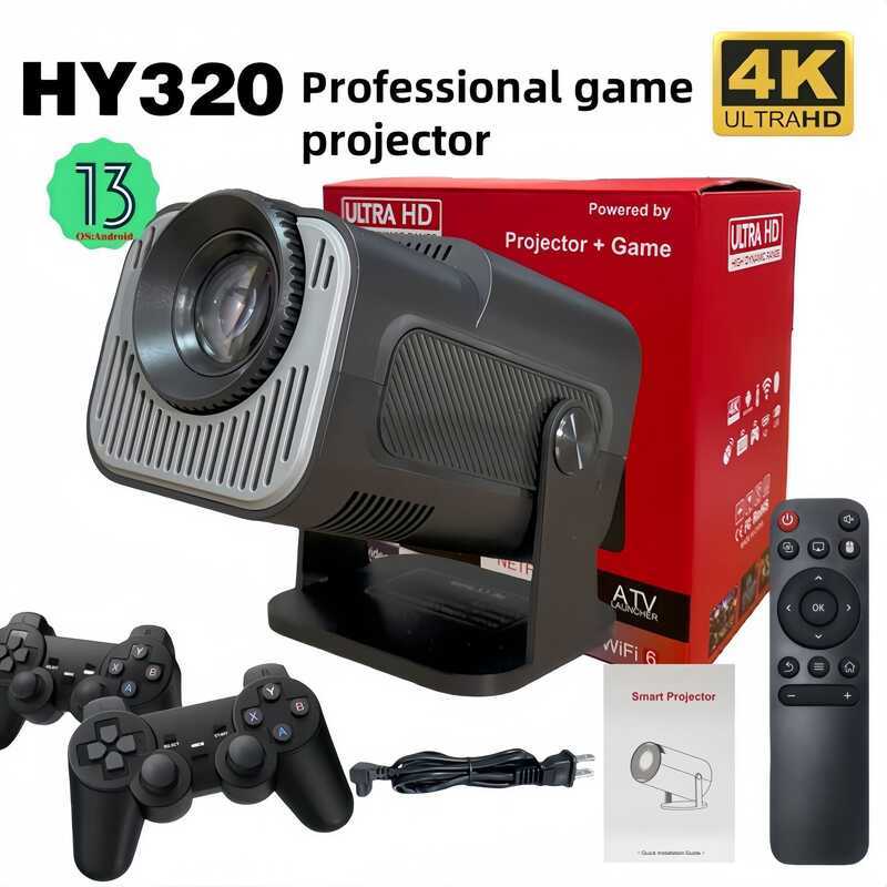 HY320mini max โปรเจคเตอร์เกม Android 13 Android 4K HD HY320mini โปรเจคเตอร์