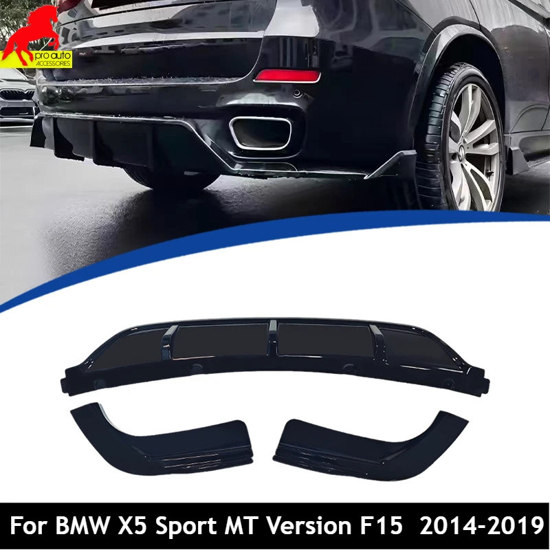 Car Rear Lip Diffuser for BMW X5 Sport MT Version F15 Black Knight Model 2014-2019 Non-destructive