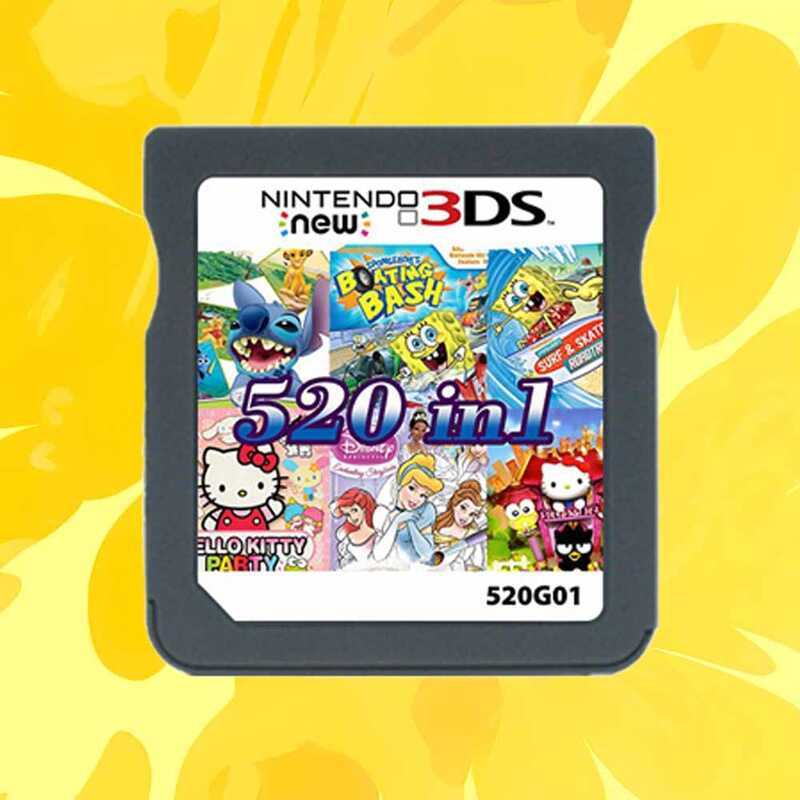 การ์ดเกม 520in1 NDS Nintendo DS 3DS, ตลับหมึกหลายเกมสําหรับคอนโซลคลาสสิกสําหรับเล่นเกมพร้อมสต็อก