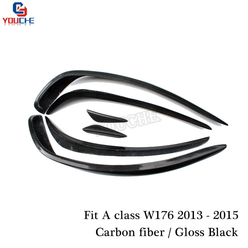 W176 Front splitter Carbon air Canards Splitter For Mercedes W176 A Class A160 A180 A200 A250 A45 A
