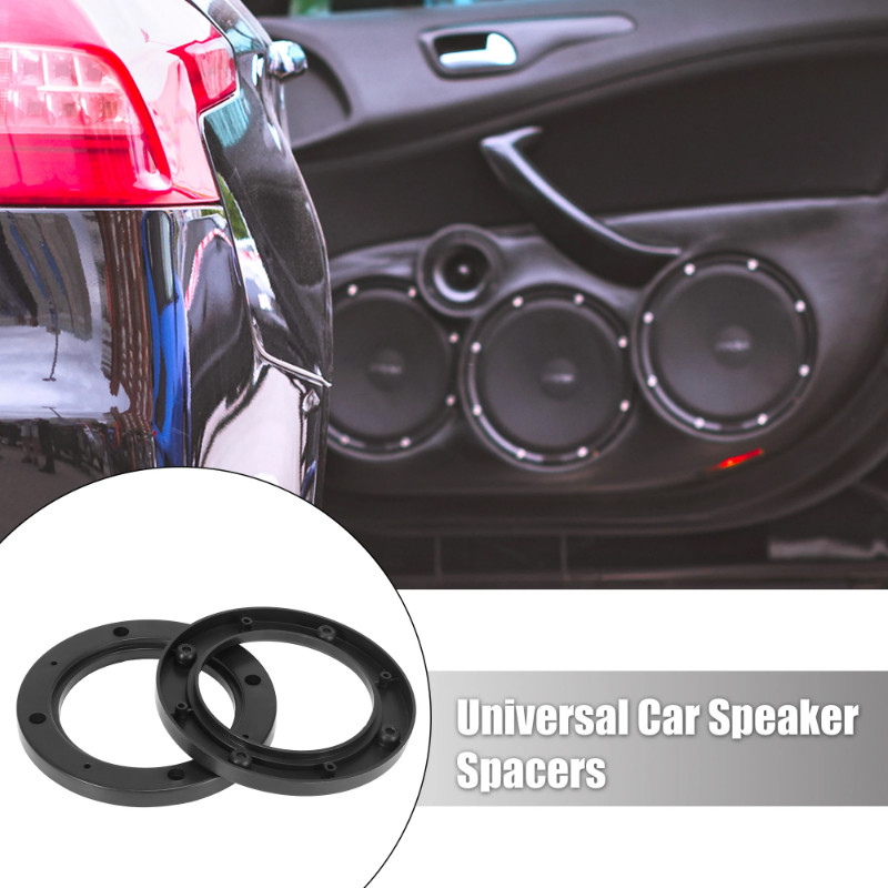 Uxcell 4pcs 4 Inch Car Black Hollow Universal Speaker Spacer Mounting Spacer 92mm ID