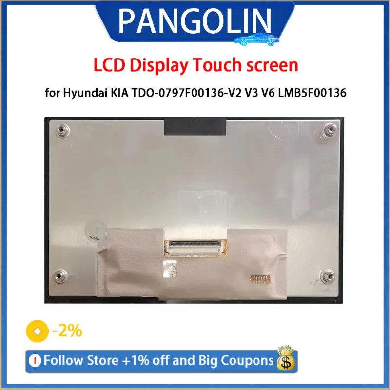 PANGOLIN for Hyundai KIA LCD Display Touch Screen 1PC TDO-0797F00136-V2 V3 V6 LMB5F00136 Interior I
