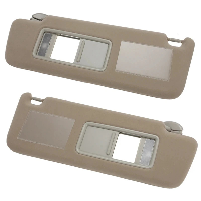 1Pair Car Sunvisor With Mirror LED Lamp For Toyota Land Cruiser J12 Prado LC120 2003-2009 74310-6A0