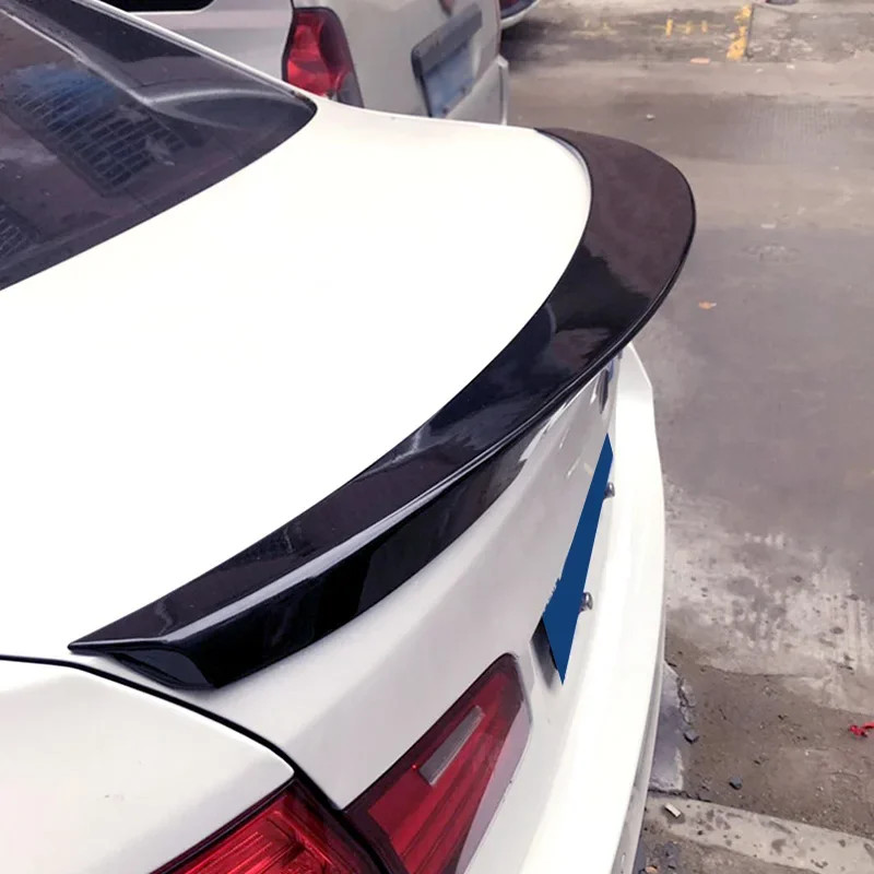 Black Spoiler for BMW F10 5 Series F18 2010-2017 Year Carbon Surface Rear Boot Ducktail Wing Decora