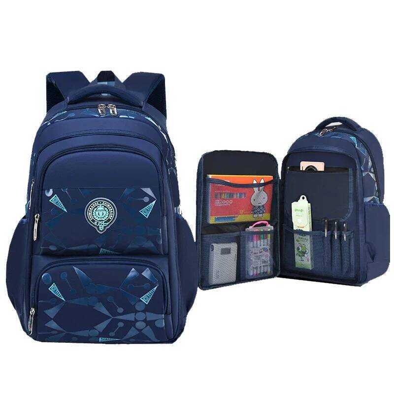 C Grade 3-6 Waterproof Children School S Boys Primary School Backpac Orthopedi Junior High Schoolba