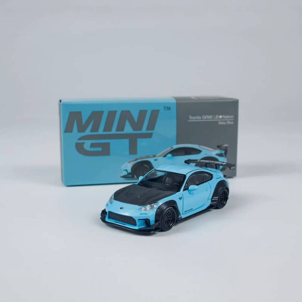 MINI GT 1: 64 #873 Toyota Toyota GR86 LB Wide Body Blue Alloy Car Model