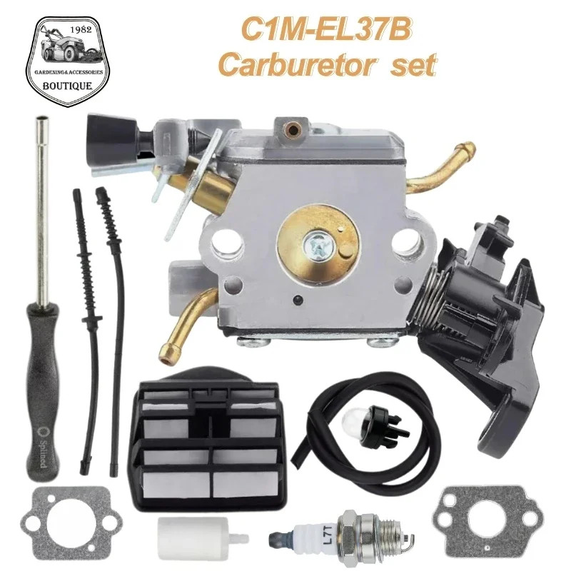 Carburetor Air Fuel Filter Set for Husqvarna 445 450 445E 450E JONSERED CS2245S 506450401 Chainsaw