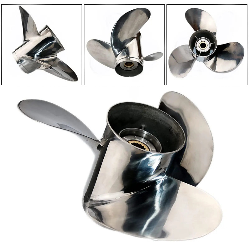 13 3/4x15R Stainless Steel Propeller For Yamaha Outboard Engines