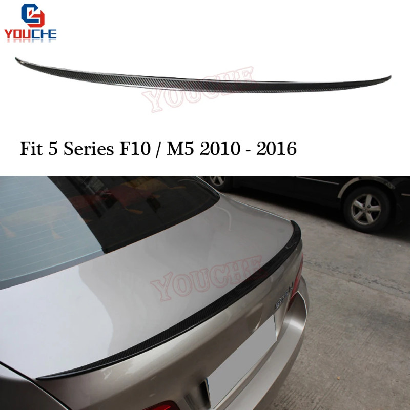 Carbon Fiber Material Rear Spoiler For BMW 5 Series F10 / F10 M5 4-door Sedan 2010 - 2017 520i 528i