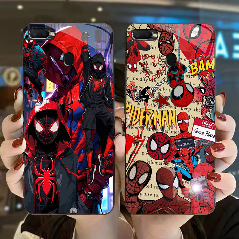 DK-71 Marvel X men Casing GLASS soft frame สีดํา OPPO Realme F5 F9 F7 A5S A7 A11K A12S 2 A12 Pro