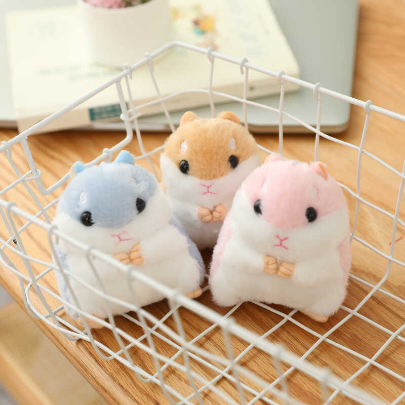 C Plush Hamster Keychain Female Cute Ins Internet Celebrity Schoolbag Pendant Doll Doll Couple Car