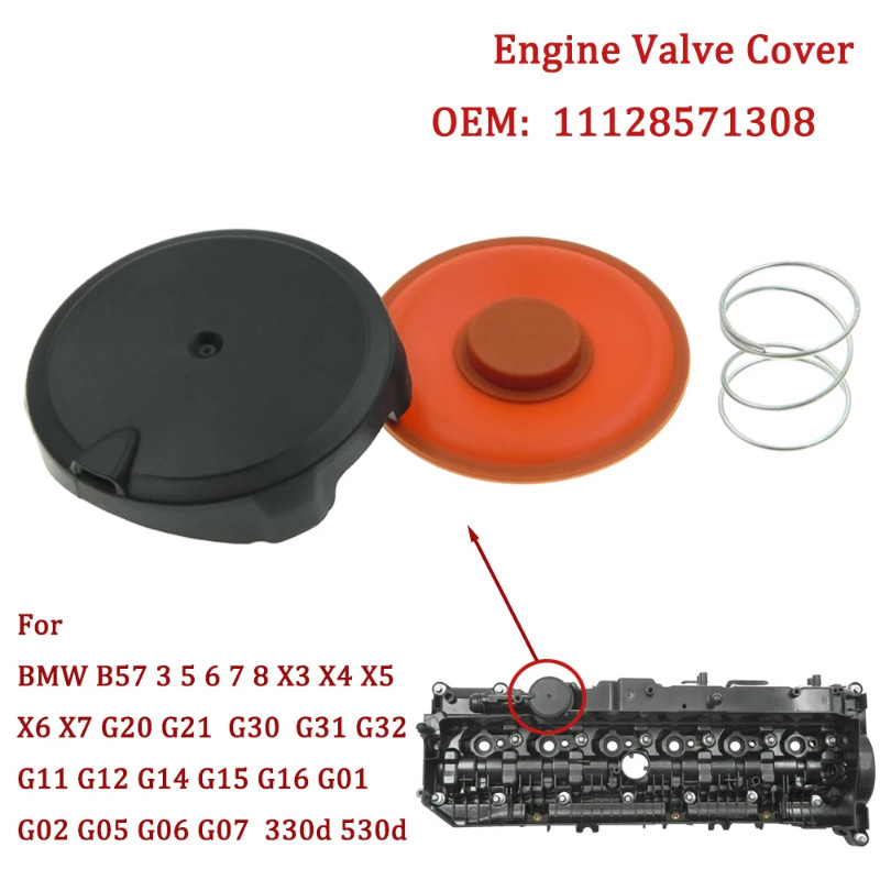 11128571308 Car Engine PCV Valve Cover Repair Kit With Membrane B57 For BMW 3 5 6 7 8 SERIES X3 X4