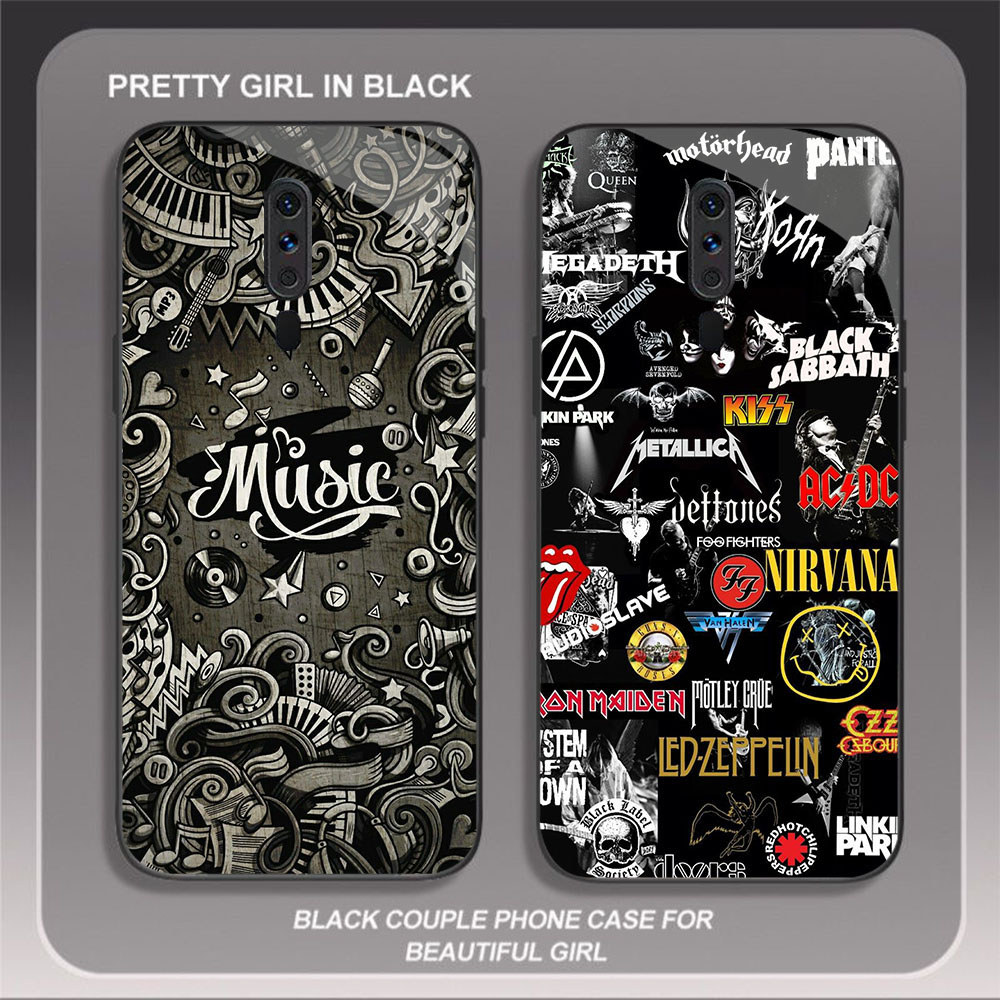 HK-42 Rock Bandแก้วKACAปลอกสําหรับOPPO Reno A9X A9 A5 2F F11 2Z 2019 2020 Pro