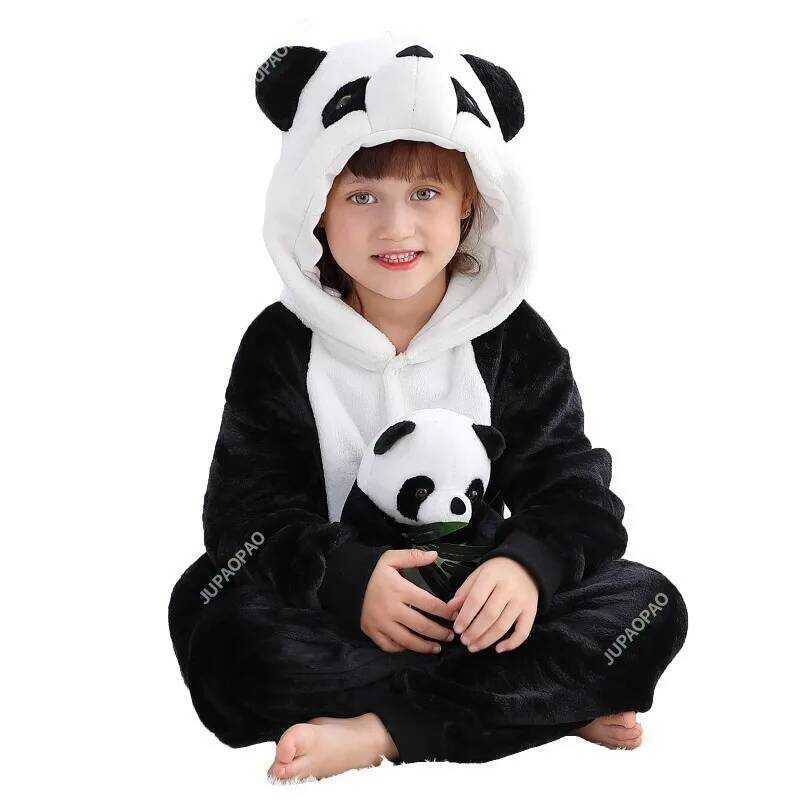 C Children Pyjamas Panda Pajamas Animal Kigurumi Panda Costume Cartoon Anime Cosplay Clothes For Ki